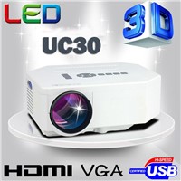 UC30 Mini Led portable 3D Projector HDMI VGA AV video