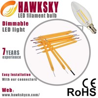 China factory on sale $ 0.99 for LED Filament Candle Lamp 2w