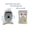 2.4G Wireless digital video baby monitor with temperature detector,_ night vision_300m two way talk