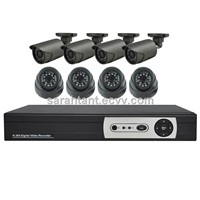 Hot Selling!!! 8CH 1.0Megapixels AHD Security Camera Kit System/HD-AHD DVR Security Camera System