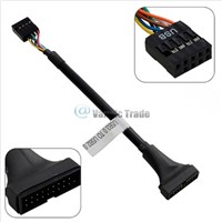 USB3.0 19 Pin Male to USB2.0 9Pin Male Adapter Cable for USB 2.0 Motherboard