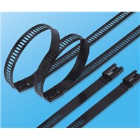 2015 Self Locking Stainless steel cable tie with ladder coated PVC
