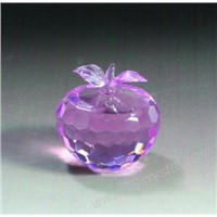 glass crystal apple for Christmas gifts