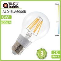 LED filament bulb from china factory with CC driver and plastic with TUV certificated