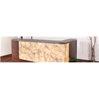 Resin transaction desk panel of stone appearance