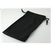 black drawstring dual strings microfiber pouch for sunglasses eyeglasses storage protection bags