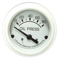 Utrema White Marine Oil Pressure Gauge 52mm