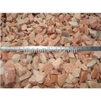 pink gravel, red machine made pebbles, marble chips,pink decorative pebbles
