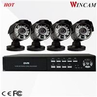 Economic 1/4&amp;quot; CMOS 600TVL Security System 4CH CCTV Camera Kit