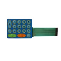 Membrane switch, Graphic overlay, Membrane circuit with LED, water proof, connector