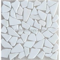 pebble stone tile,white marble pebble tile,white marble pebbles,tumbled pebble tile