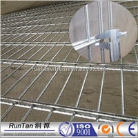 2D pvc coated welded double wire mesh fence panel