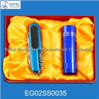High quality gift set (multi knife &amp;amp; LED torch)EG02SS0035