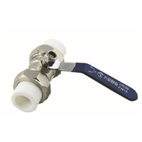 Dn20,PN16 PPR brass ball valve with double union