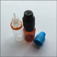 New Design 8ML PET Amber  E-liquid Bottle Easy To Handle  High Quality Chidproof Safty Cap Bottle