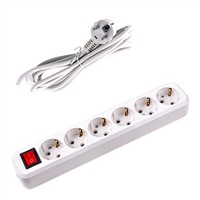 6 gang extension socket with switch and wire