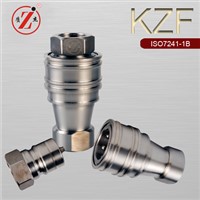 KZF ISO B stainless steel hydraulic fitting quick release coupling