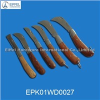 High Quality Stainless Steel Camping Knife with Wood Handle in Different Models(EPK01WD0027)
