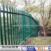 powder painted steel palisade fencing