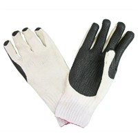 Rubber Coated Cotton Glove Natural rubber palm dipped  anti-slip cut and abrasion resistance