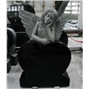 Shanxi Black Polished Heart with Angel Tombstone & Monument
