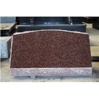 ndian Red Granite Polished Cemetery Slant Marker Tombstone