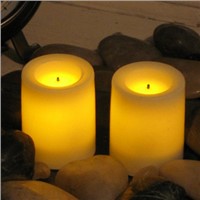 Real Wax Flameless LED Candle with Black Wick