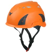 construction safety helmet with chin strap and adjustment