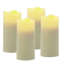 plastic flameless flickering light  led candle with timer and remote control