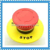 Warning ring for emergency push button switch