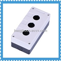 manufacture plastic push button control switch box with 3 hole