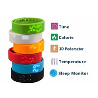 With temperature monitoring to detect movement sleep smart wristband pedometer