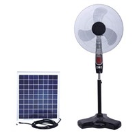 Solar Stand Fan with LED Light