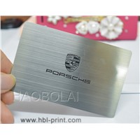 stainless steel brushed metal card