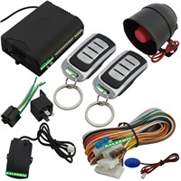 One way car alarm system with ultrasonic sensor remote control trunk release