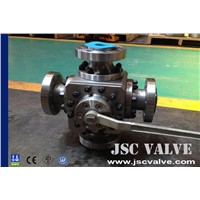 Four-way forged ball valve