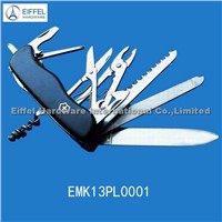11 in 1 High Quality Swiss Army Knife , with ABS Handle in Black (EMK13PL0001)