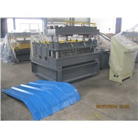Curved cladding sheets making machine