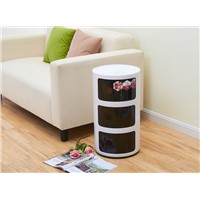 Living Room Decorative Round Plastic Storage Box and ABS Storage Cabinet