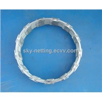 galvanized concertina razor wire coil for guard fence from manufacturer