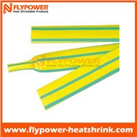 Yellow &amp;amp; Green Striped Thin Wall Heat Shrink Sleeve BH-2(YG)