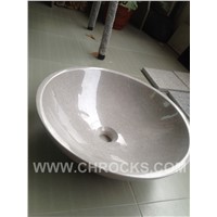 Cinderella grey round grey,marble vessel sink,