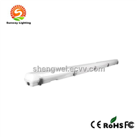 Easy install IP65 waterproof tube lighting built-in T8 4ft 2*18W led lamp Batten fitting with LED
