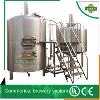 100-5000L stainless steel brewhouse with electric / steam / direct fire for optional
