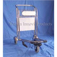 stainless steel airport luggage trolley