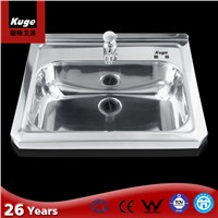 stainless steel square wash basin