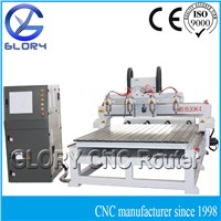Multi Function 3D 4 Axis Rotary Table CNC Router with Four Spindles