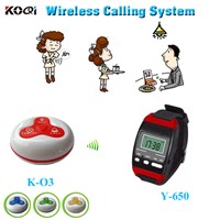Smart restaurant equipment Y-650+O3 Watch pager call button for service