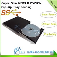 Wholesale USB3.0 Tray loading Super Slim Portable External DVDRW /CD-RW Burner Drive
