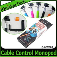 Original KJSTAR 3.5mm Audio Cable Selfie Stick Monopad Z07-7 Monopod with Clip Android IOS Q-MW003